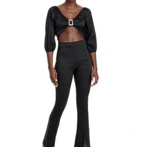 Hosbjerg - Elora Womens V-Neck Short Crop Top